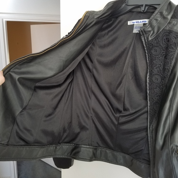 Leather Lace Black Jacket Small - Picture 5 of 9